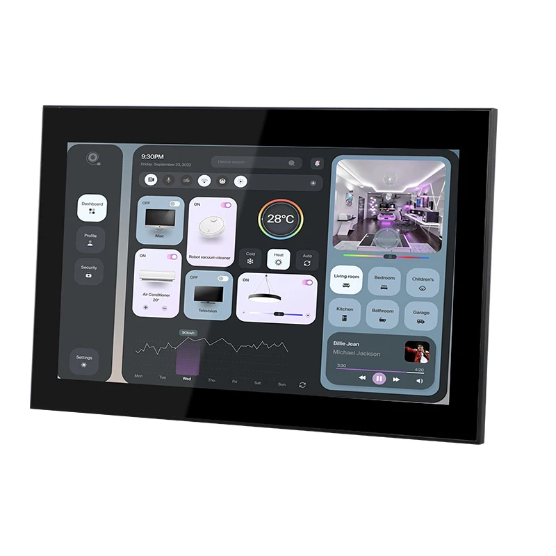 Inwall Mount 14 Inch Metal Android AIO POE Tablet For Smart Home System Control Panel