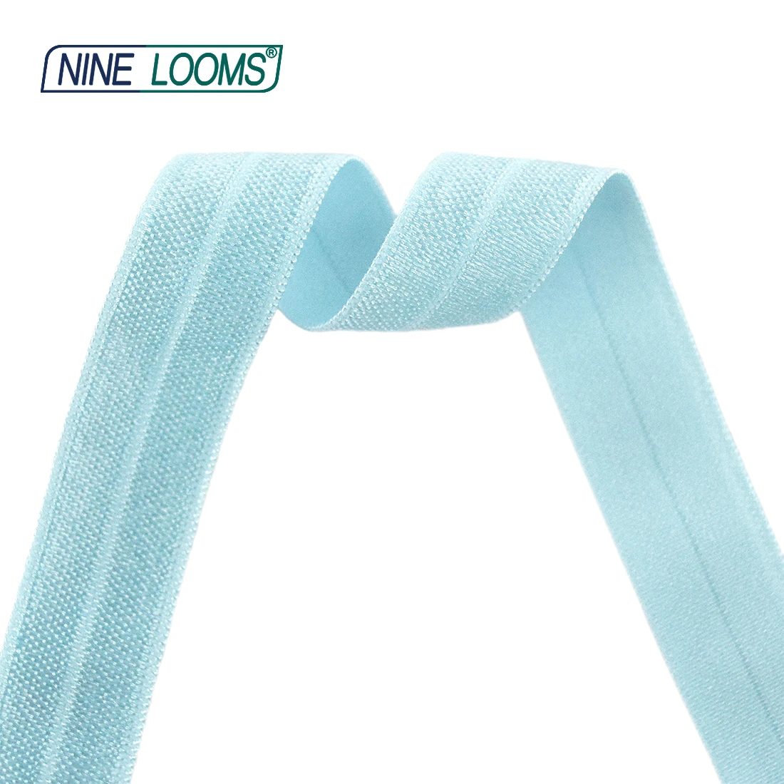 NINE LOOMS Shiny Fold Over Elastic Band FOE 5/8" 15mm Neon Spandex Satin Webbing Hair Tie Headband Dress Sewing Trim 2 5 10 Yard