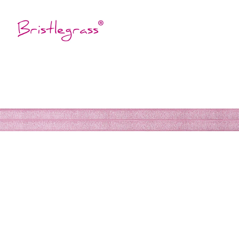 BRISTLEGRASS 2 5 10 Yard 5/8" 15mm Solid Color Shiny FOE Fold Over Elastic Spandex Band Hair Tie Headband Dress Sewing Lace Trim