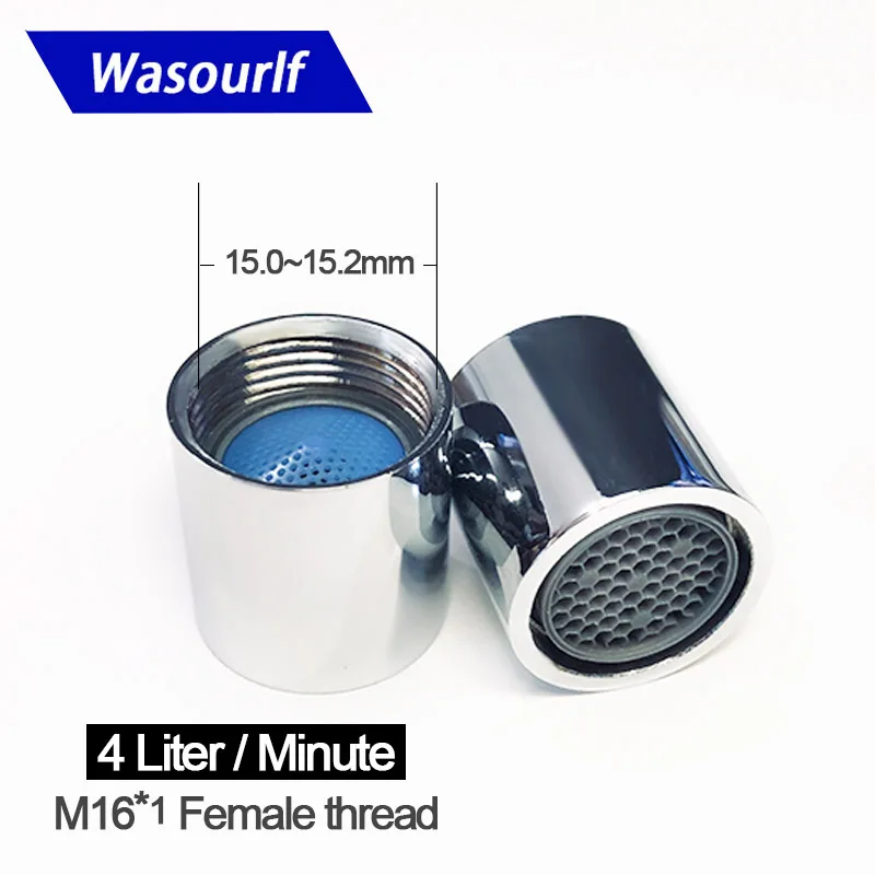 Wasourlf 2 PCS M16 Female Thread Water Saving Aerator 4L 6L for Faucet Tap Bubble Brass Shell Chrome Copper Kitchen Accessories