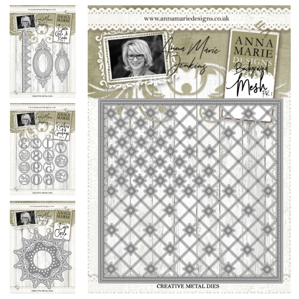 2025 New Metal Cutting Dies Set Lace Circle Ovals Border Numbers Greetings Background Mesh Die DIY Scrapbooking Diary Card Craft