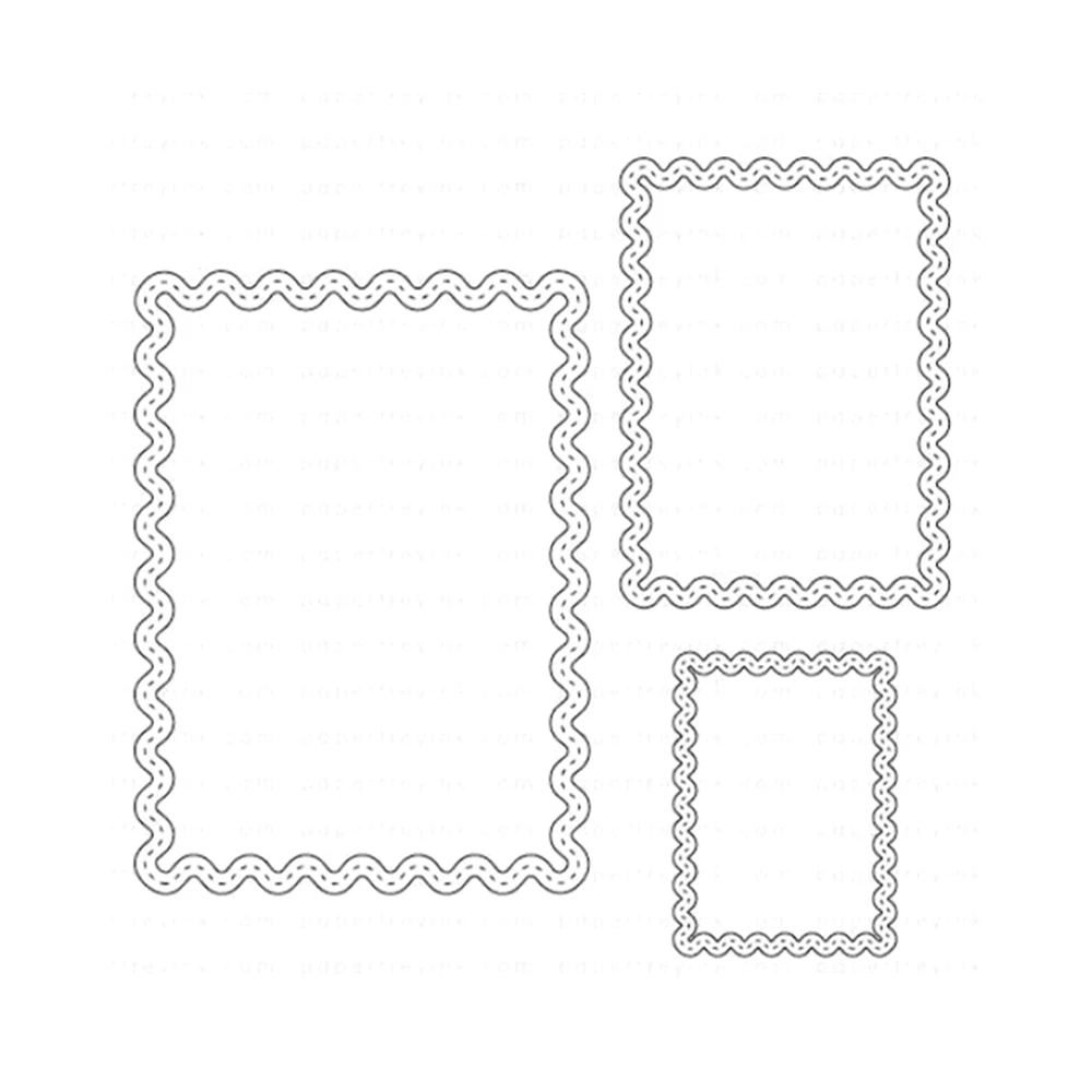 New 2024 Border Bling Skinny Cutting Dies Scrapbooking for Paper Making Frames Card Craft no Clear Stamps
