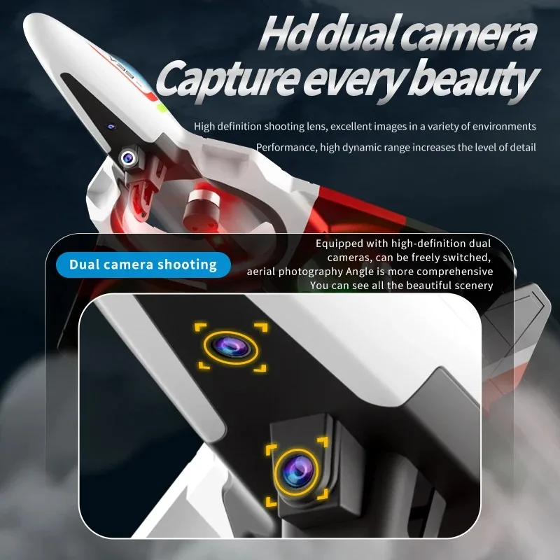 RC Plane Aero Jet Dron Remote Control Airplane 2.4G 8K Dual Camera Fighter Hobby Plane Glider Airplane Foam RC Drone drop ship