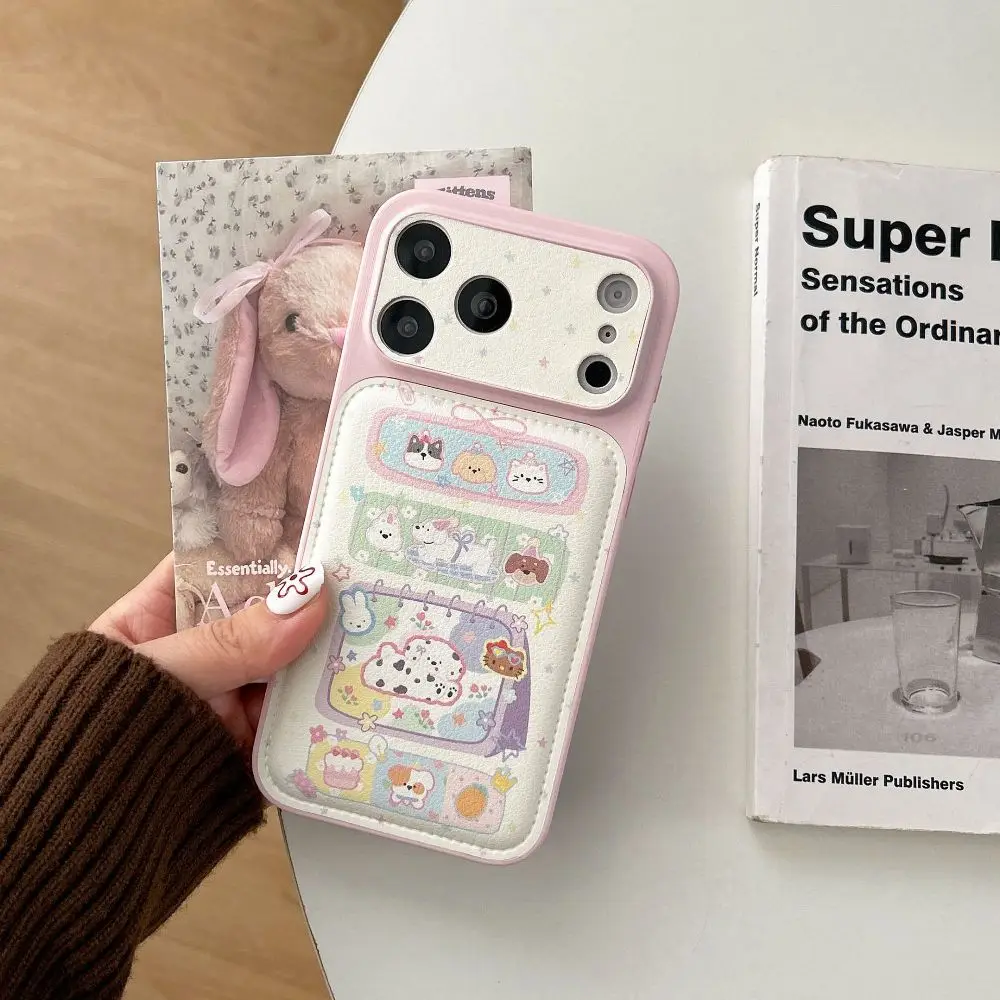 Cute Cartoon Dog Pattern Phone Case for iPhone 14 15 16 17 Pro Max Protective Cover