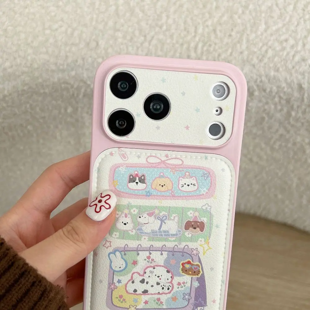 Cute Cartoon Dog Pattern Phone Case for iPhone 14 15 16 17 Pro Max Protective Cover