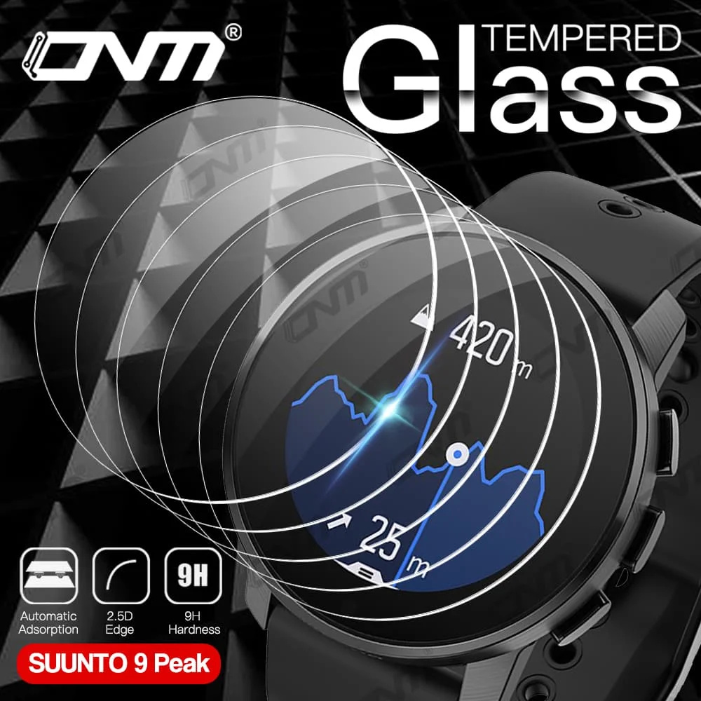 5PCS 9H Premium Tempered Glass for SUUNTO 9 Peak Pro Smart Watch Screen Protector for SUUNTO 9 Peak Protective Film Accessorie