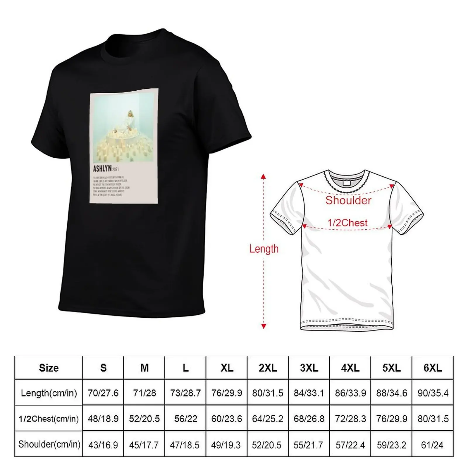 ashlyn | ashe | aesthetic minimalist poster T-Shirt t shirts for man slim fit T-Shirt