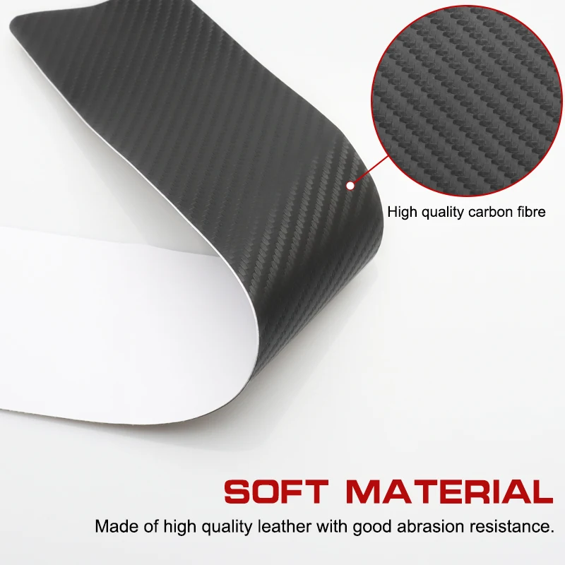 4Pcs Carbon Fiber Car Door Sill Protector Welcome Pedal Decoration Leather Stickers for Changan QiYuan A05 A07 Q05 Q07 E07