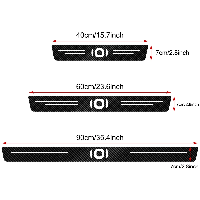 4Pcs Carbon Fiber Car Door Sill Protector Welcome Pedal Decoration Leather Stickers for Changan QiYuan A05 A07 Q05 Q07 E07