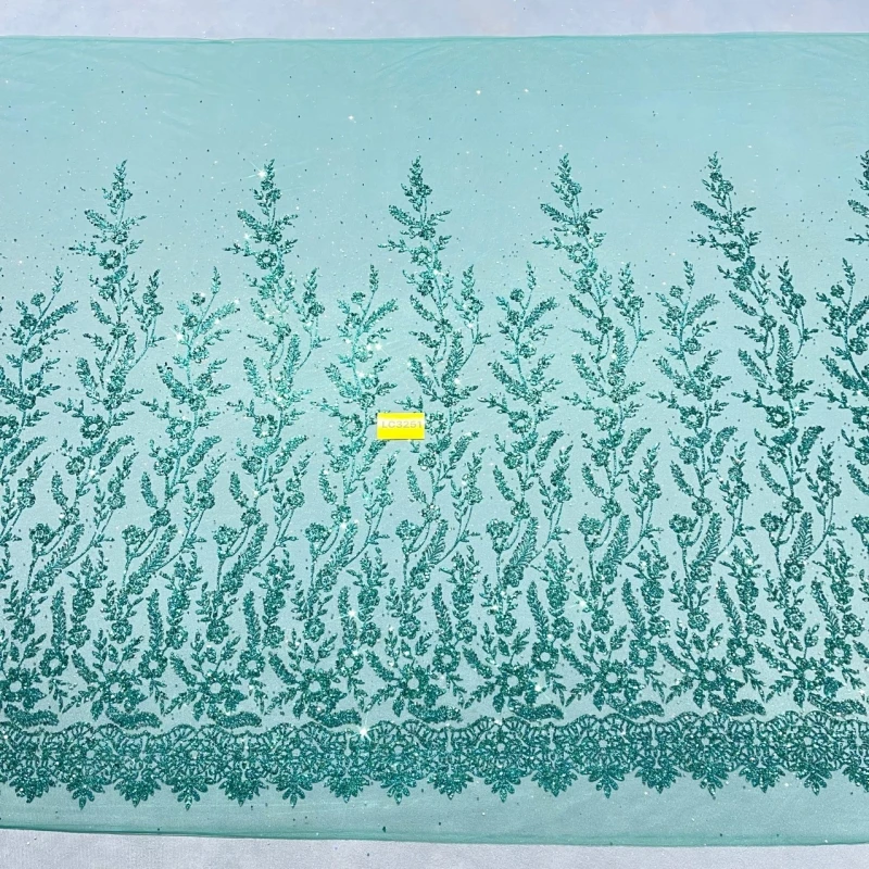 10 Yards Emerald green Patterned Wedding Dress Fabric Mesh Spray Lace 150cm Wedding Party Pink Spray gold Tull fabric