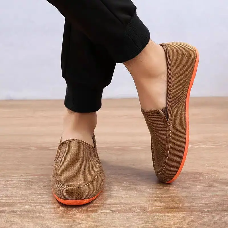 Brand Dad Canvas Green Loafer Shoes for Men Casual Outdoor Trekking Shoes Plus Size Adult Male's Sneaker Multi-colors