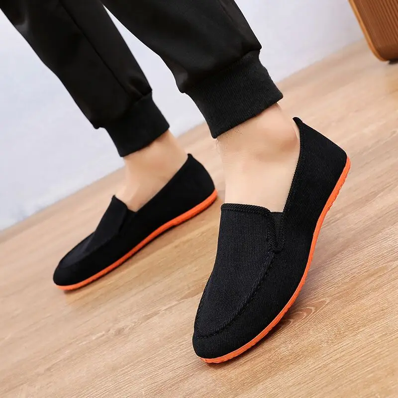 Brand Dad Canvas Green Loafer Shoes for Men Casual Outdoor Trekking Shoes Plus Size Adult Male's Sneaker Multi-colors