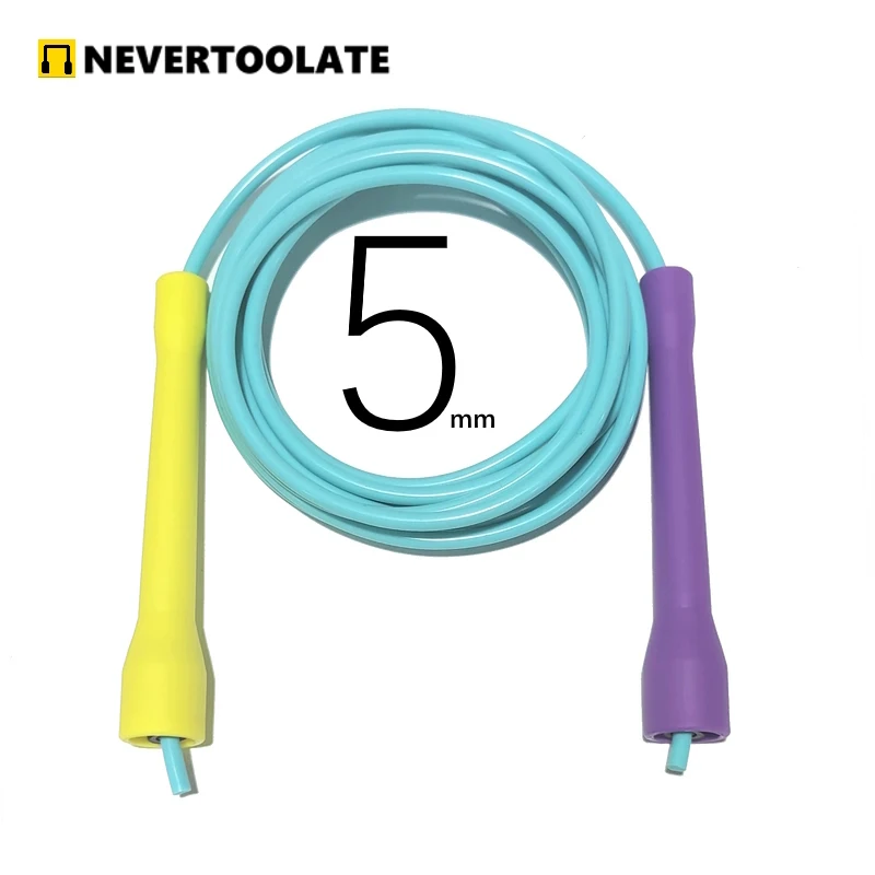 JR006 CC HANDLE  3.2m (rope between handles) x 5mm 5.3mm 6mm  pvc 11ft skip jump rope