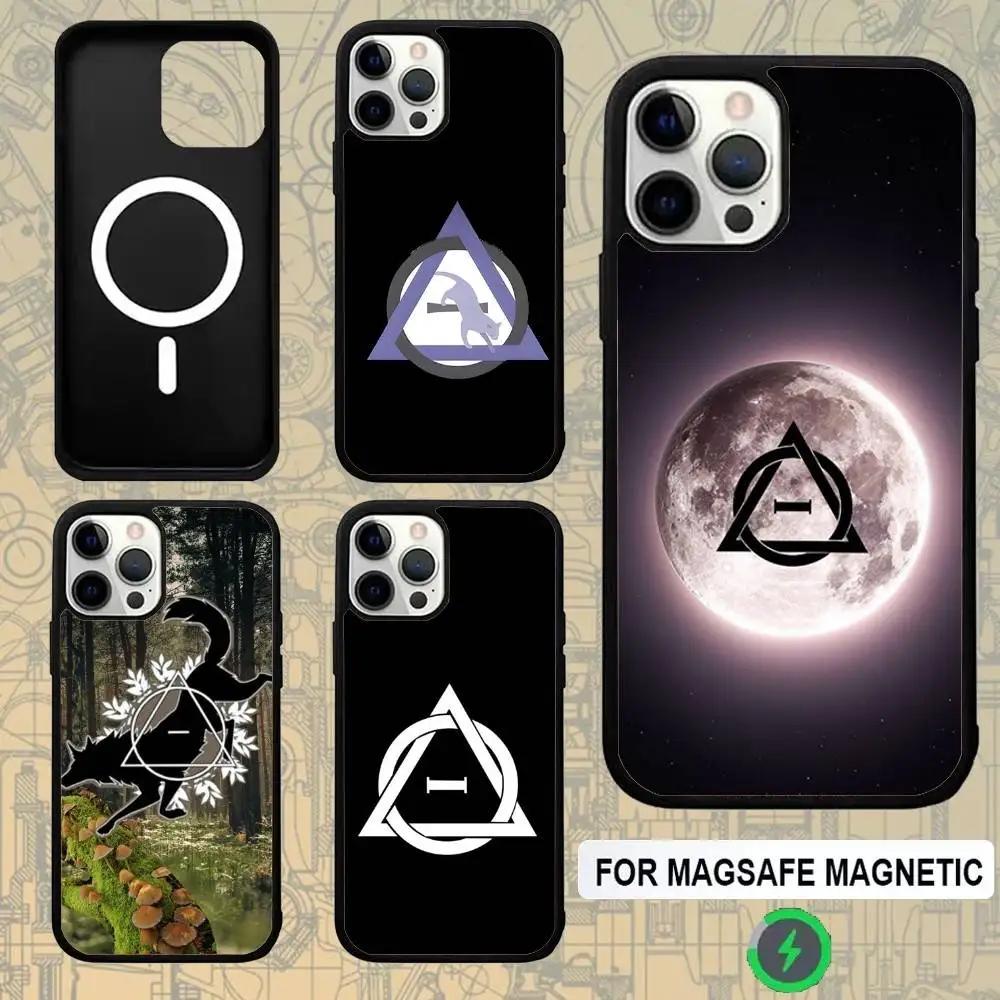 Creative Therian Symbol For Magsafe Wireless Charger Case For iPhone 15,16,17,13,14,11,12,Pro,Max,Plus,E,Air,Mini Protection