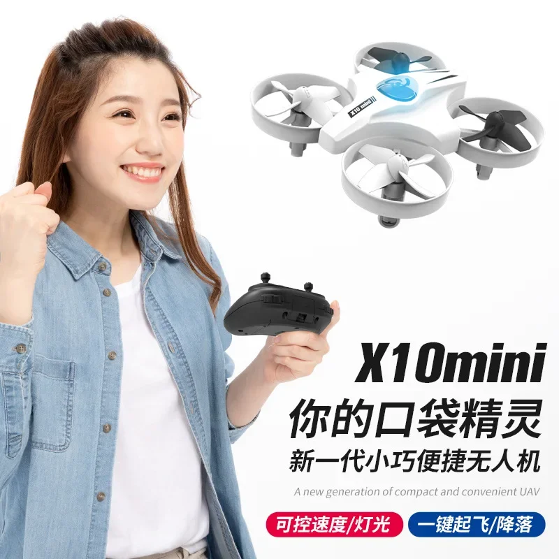 New X10 Mini Drone Rotating Colorful Light Quadcopter Drone RC Aircraft Aircraft  Airplane Toy Helicopter Kid Gift Toys UFO