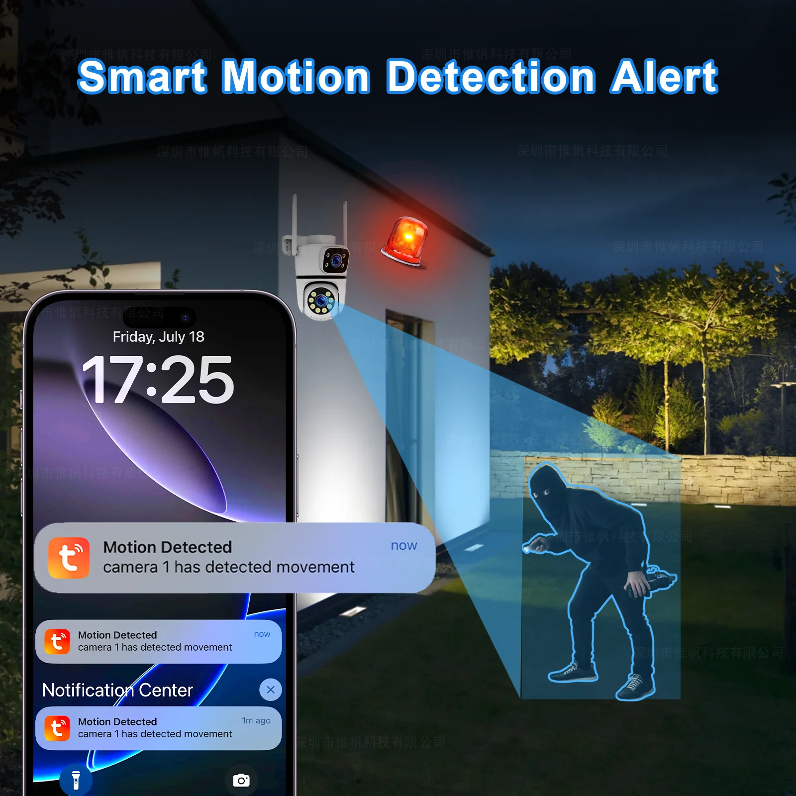 Tuya 5K WiFi Surveillance Camera 5G Wifi Outdoor Dual Lens PTZ IP Cameras Auto Tracking ONVIF Security CCTV Camera Support Alexa