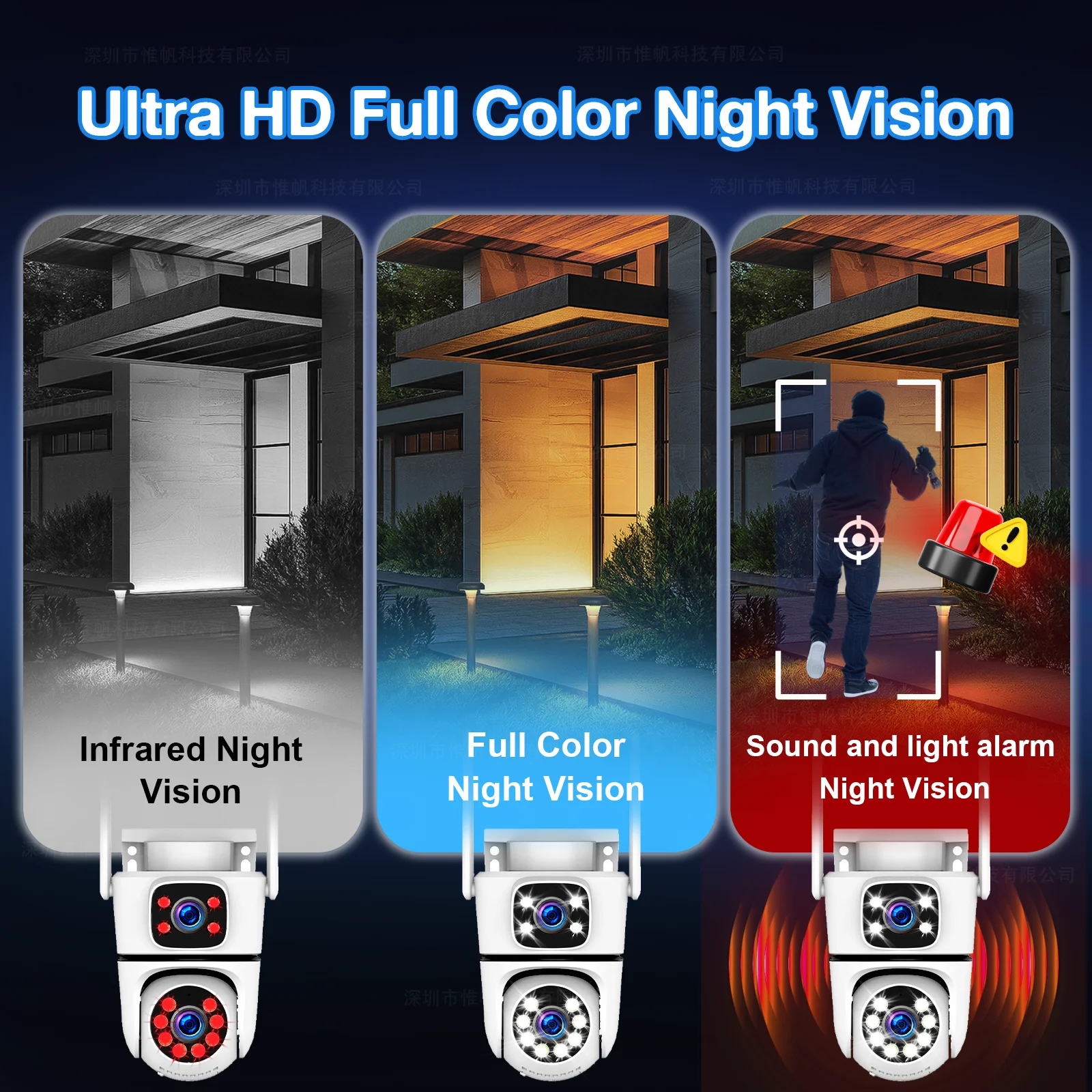 Tuya 5K WiFi Surveillance Camera 5G Wifi Outdoor Dual Lens PTZ IP Cameras Auto Tracking ONVIF Security CCTV Camera Support Alexa