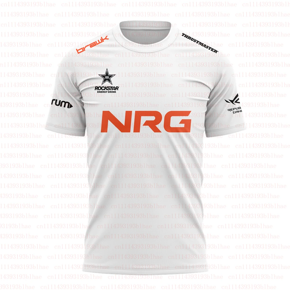 NRG Team 2026 White New Uniform T-shirt Fashion Esports Game Club Valorant Ethan Tops Men Streetwear Short Sleeved Crew Neck Tee