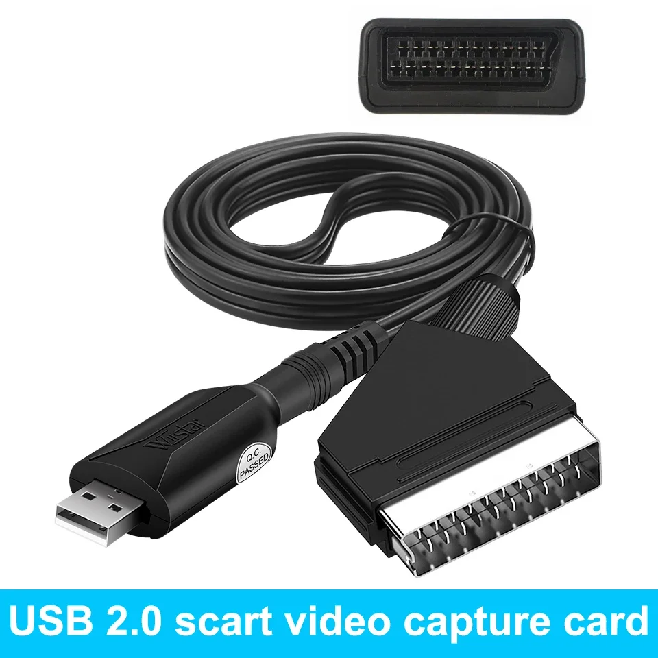 SCART to USB2.0 Video Capture Card USB 2.0 SCART Video Audio Capture Card Easy Cap DVD DVR VHS Converter Adapter Card TV Video