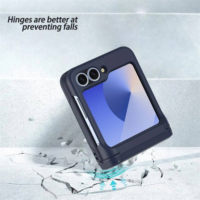 Wallet Card Insertion Folding Phone Case for Samsung Galaxy Z Flip 5 6 4 3 Shockproof Bracket Hinge Cover for Galaxy Z Flip7 5G
