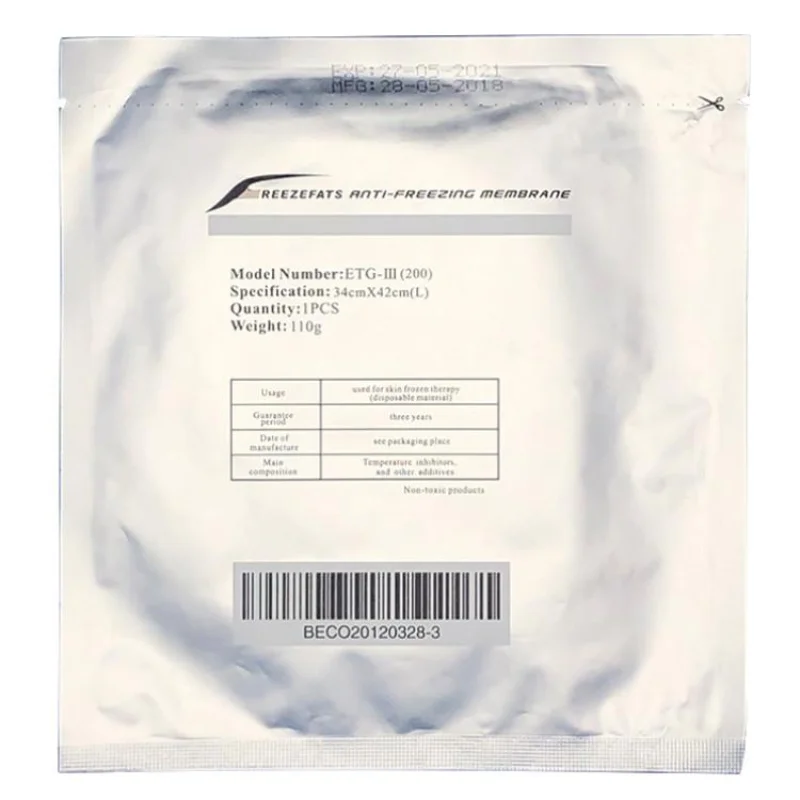 Antifreeze Membrane Mask Film Fat Anti Cooling Gel Pad Cryo Therapy Paper Pad For Cryo Machine