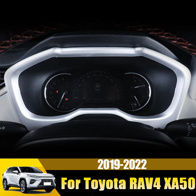 For Toyota RAV4 2019 2020 2021 2022 RAV 4 XA50 XA 50 ABS Car Instrument Display Decoration Frame Cover Trim Interior Accessories