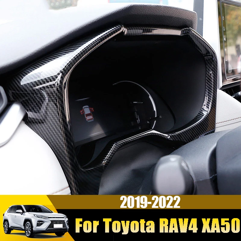 For Toyota RAV4 2019 2020 2021 2022 RAV 4 XA50 XA 50 ABS Car Instrument Display Decoration Frame Cover Trim Interior Accessories