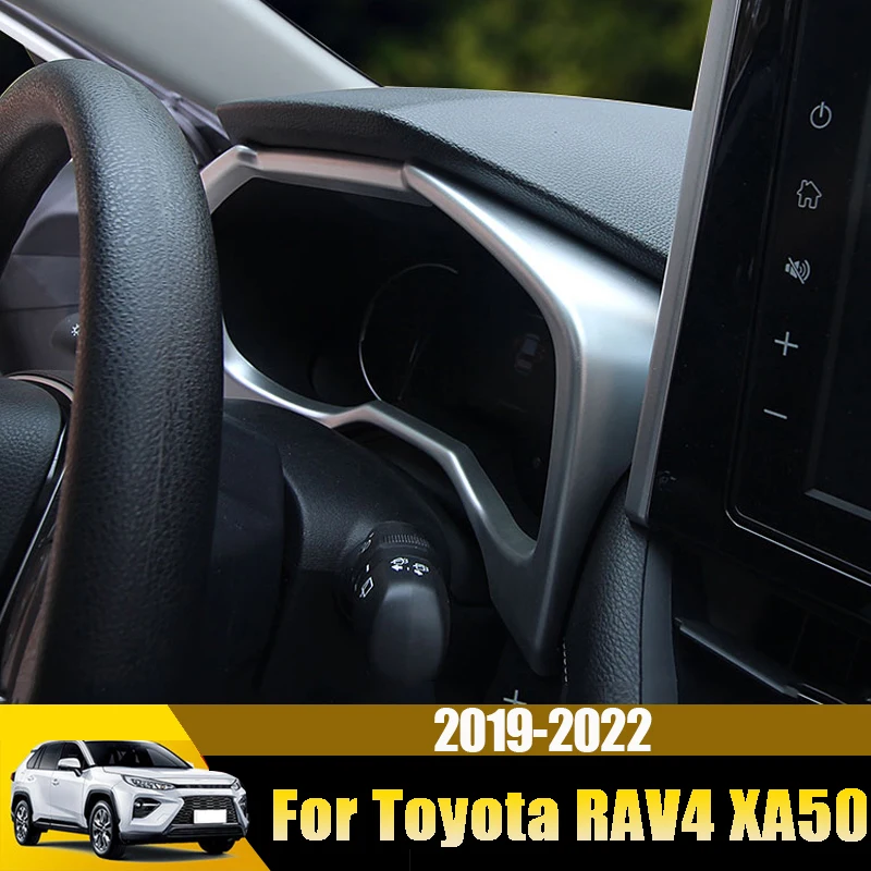 For Toyota RAV4 2019 2020 2021 2022 RAV 4 XA50 XA 50 ABS Car Instrument Display Decoration Frame Cover Trim Interior Accessories