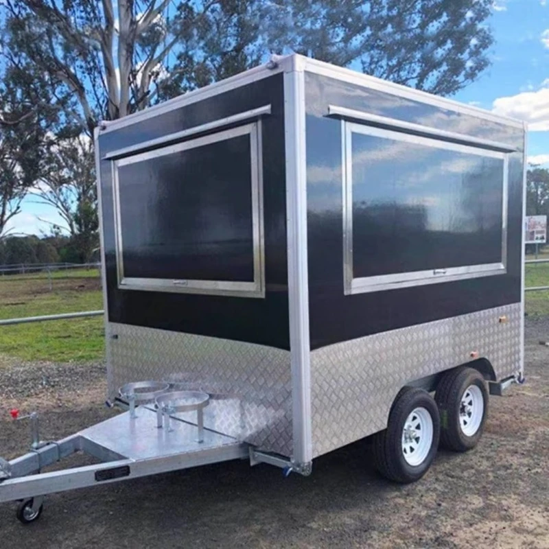 Mobile Food Trailer Coffee Lemonade Drink Food Trailer Concession Ice Cream Pizza Truck Catering Outdoor Food Truck Customized