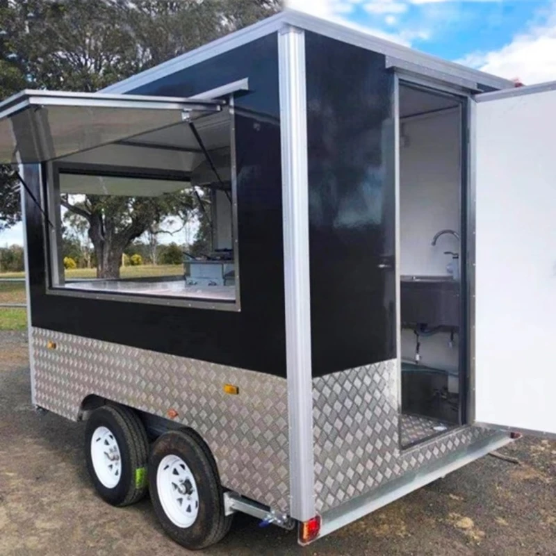 Mobile Food Trailer Coffee Lemonade Drink Food Trailer Concession Ice Cream Pizza Truck Catering Outdoor Food Truck Customized