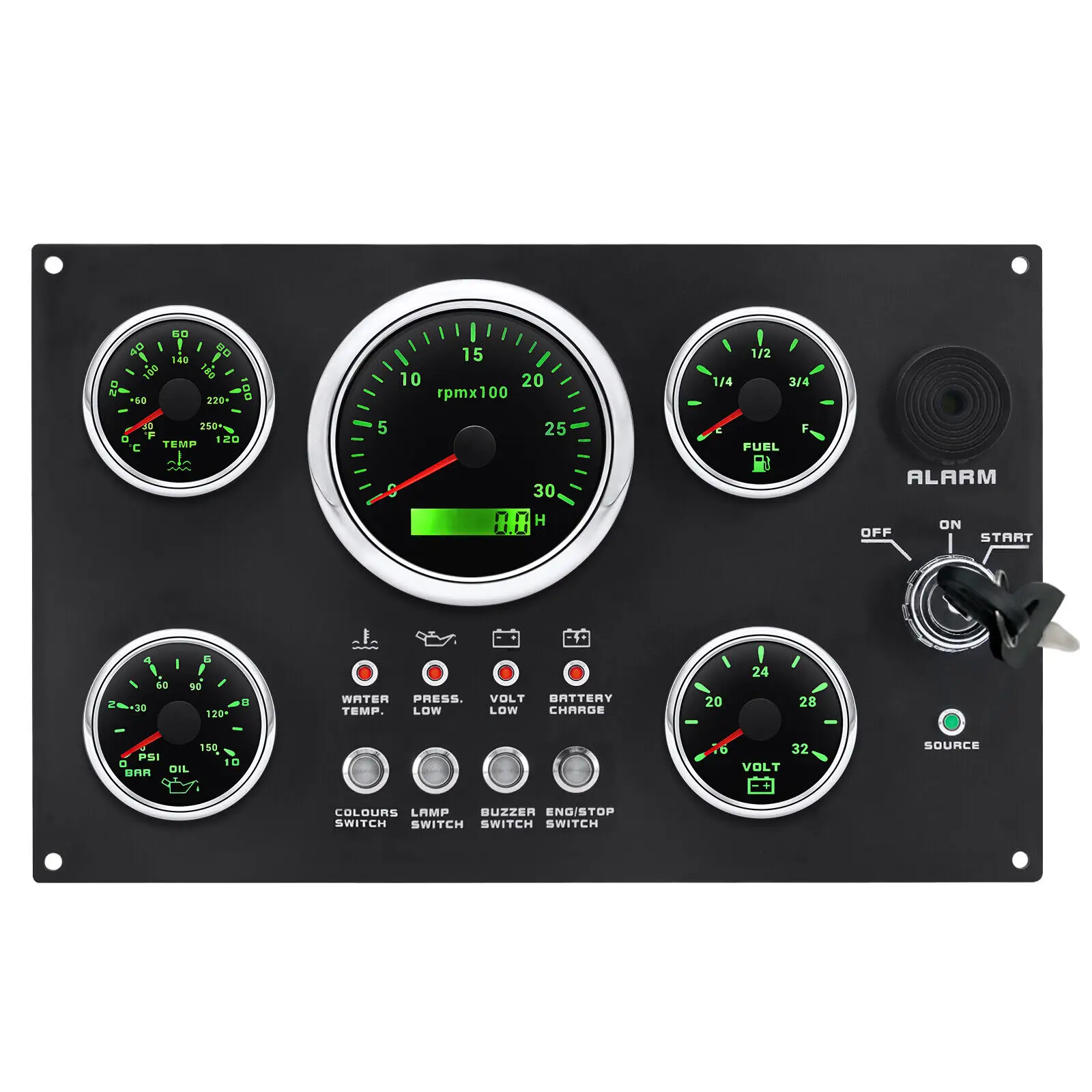 Marine Gauge Center Console Instrument Boat Gauge Panel