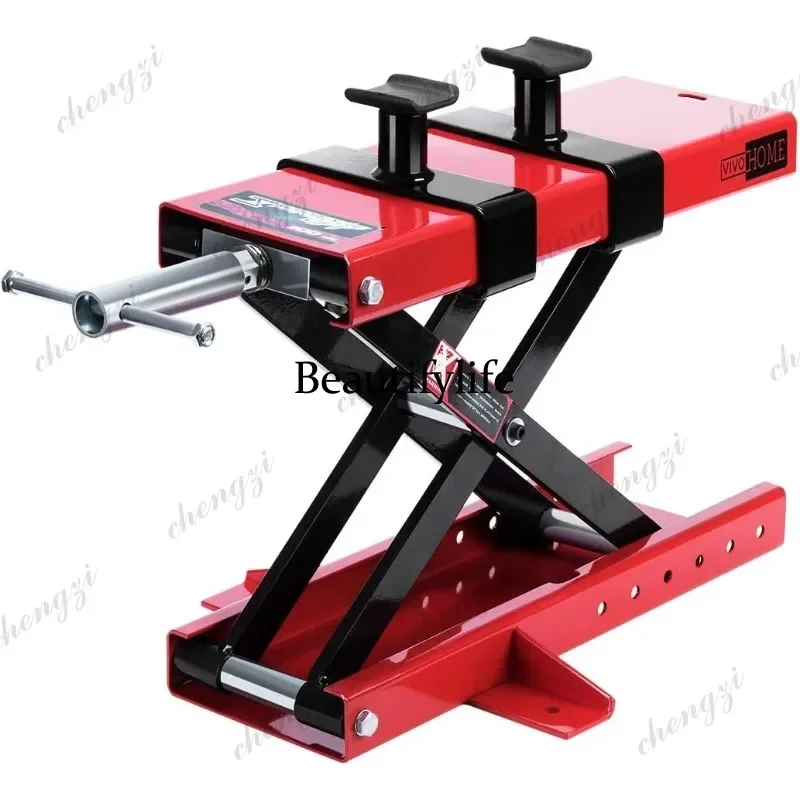 M138  500KG 1100LBS Motorcycle Scissor Lift Jack Center Stand With Saddle Safety Pin For Motor Bicycle ATV Repair Tools