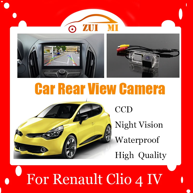 Car Reverse Rear View Camera For Renault Clio 4 IV 2014~2015 CCD Full HD Night Vision Backup Parking Camera Waterproof