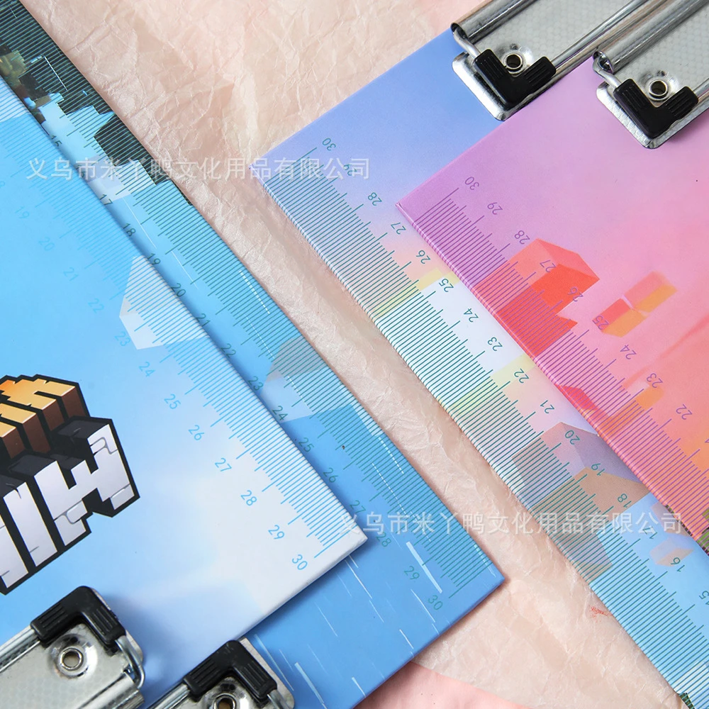 Minecrafted high-quality appearance  blocks character folder, cartoon A4 exam folder board, student stationery