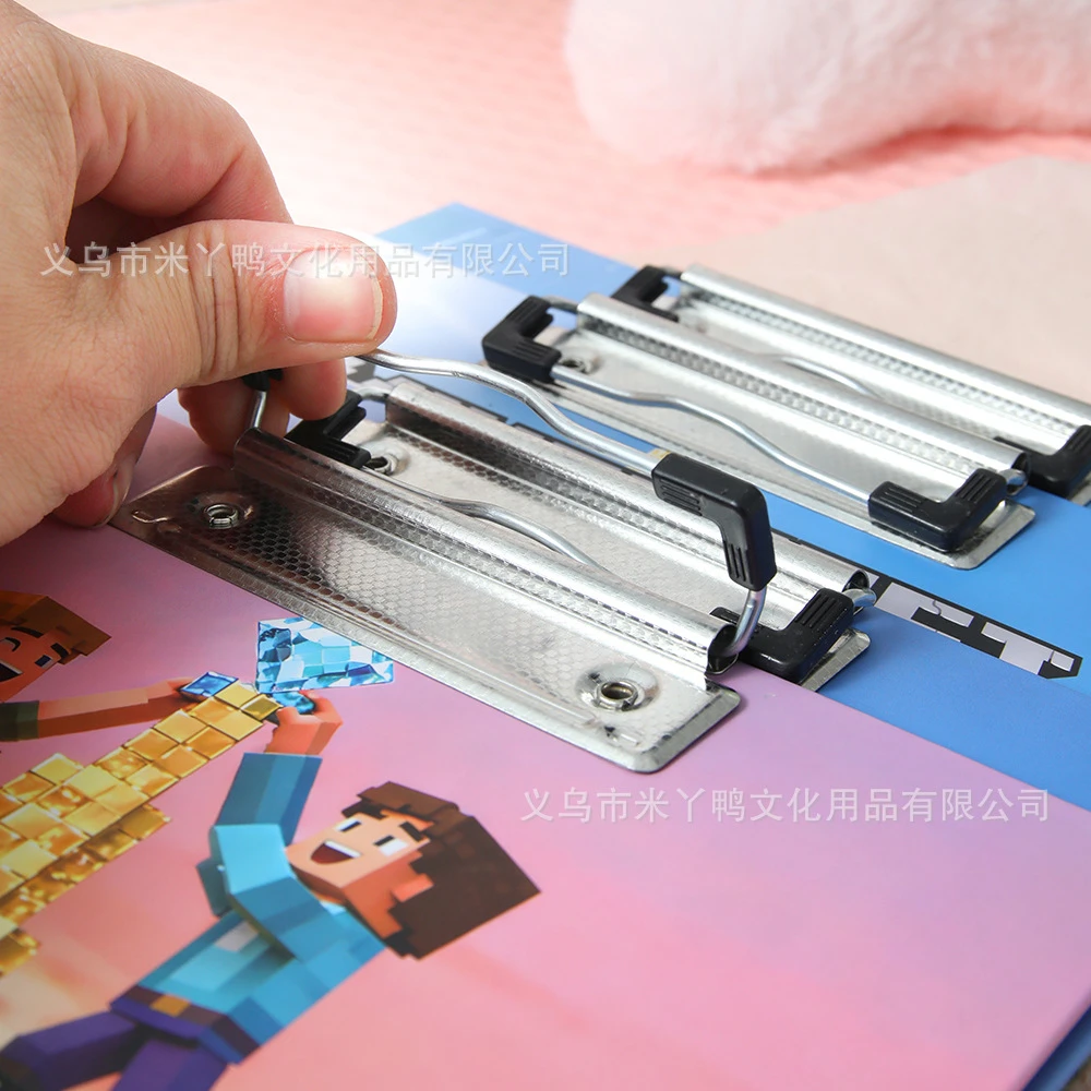 Minecrafted high-quality appearance  blocks character folder, cartoon A4 exam folder board, student stationery