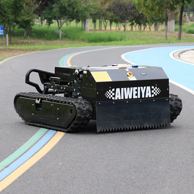Customized RC Self-propelled All Terrain Robotic Mower 4-stroke Tracked Zero Turn GPS Monitor Standard Cutting Width & Height