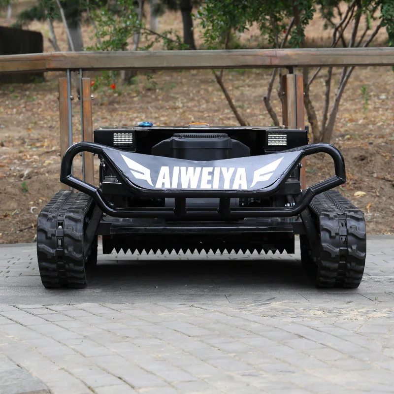Customized RC Self-propelled All Terrain Robotic Mower 4-stroke Tracked Zero Turn GPS Monitor Standard Cutting Width & Height