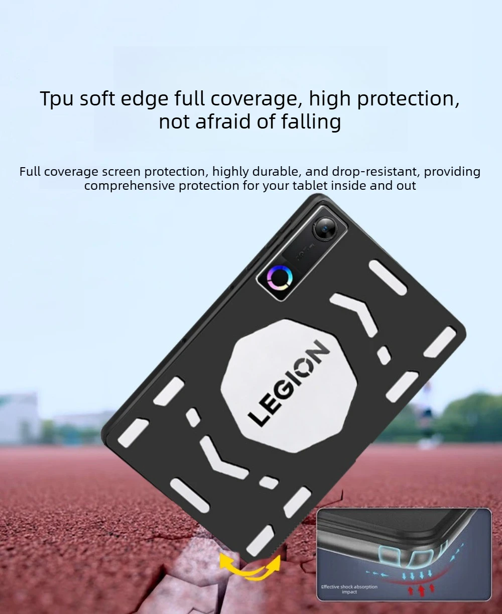 Flip Case for Lenovo Legion Y700 Tab Gen 5/4/3/2 8.8" Soft TPU Cover Hollow Cooling Design Shockproof Back Shell Non-Slip Cases