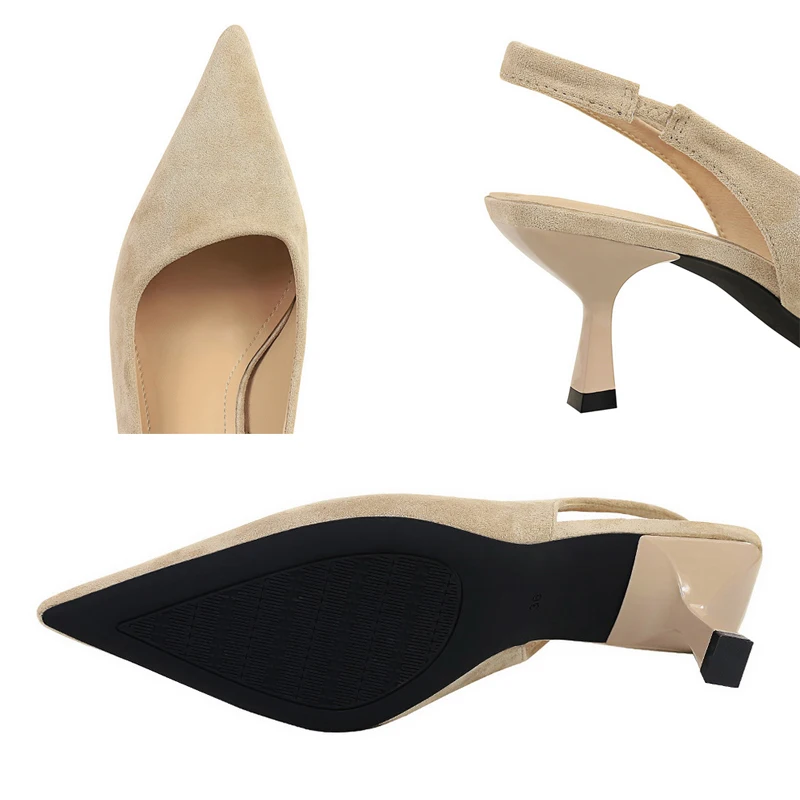 New French Style Women Pumps Pointed hollow out High Heels 6 CM Summer Female's Sandals occupation Office comfort Shoes