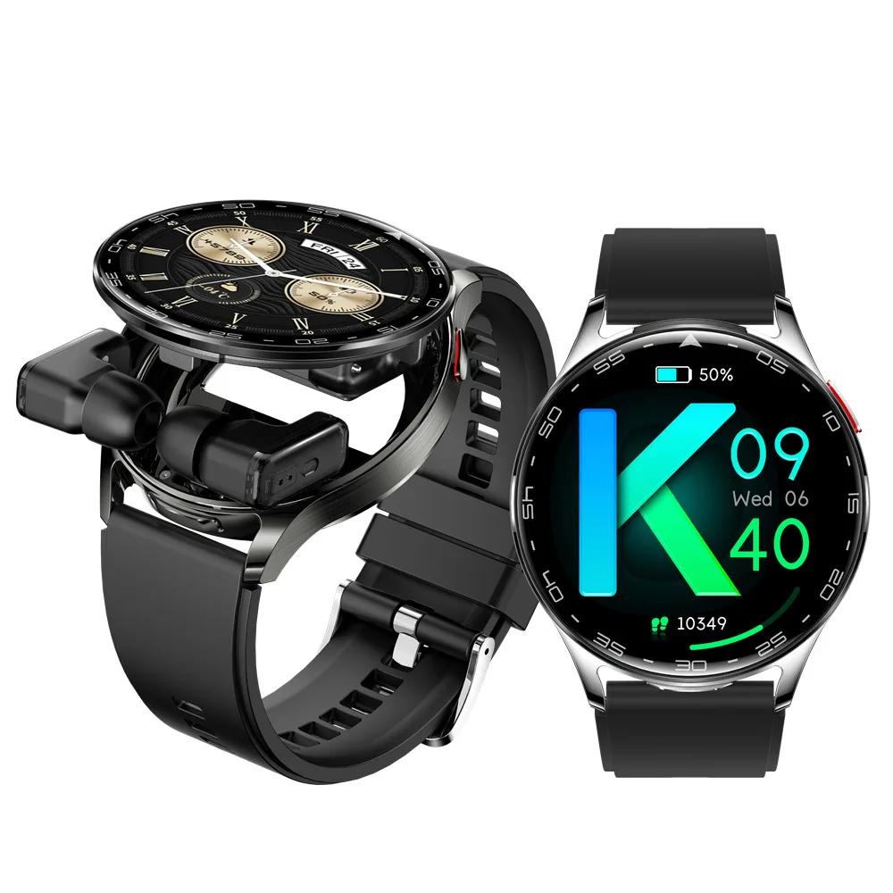 T97 Smart Watch with TWS Earbuds Call Heart Rate SpO2 Sports Music Health Monitor