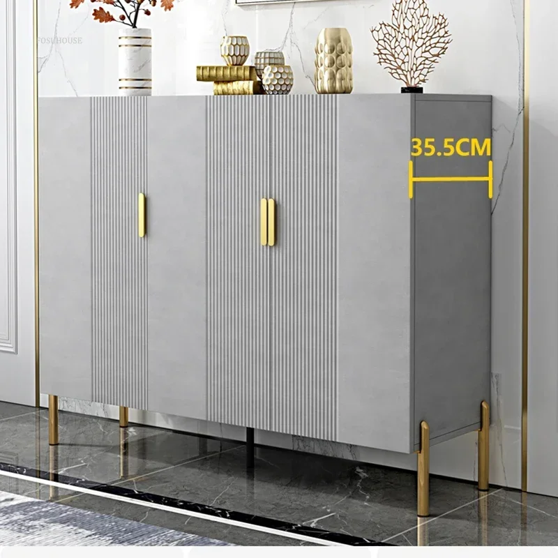 c13-Modern Shoerack for Living Room Partition Multi-layer Dustproof Shoe Cabinets Simple Light Luxury Shoe Rack for Office F