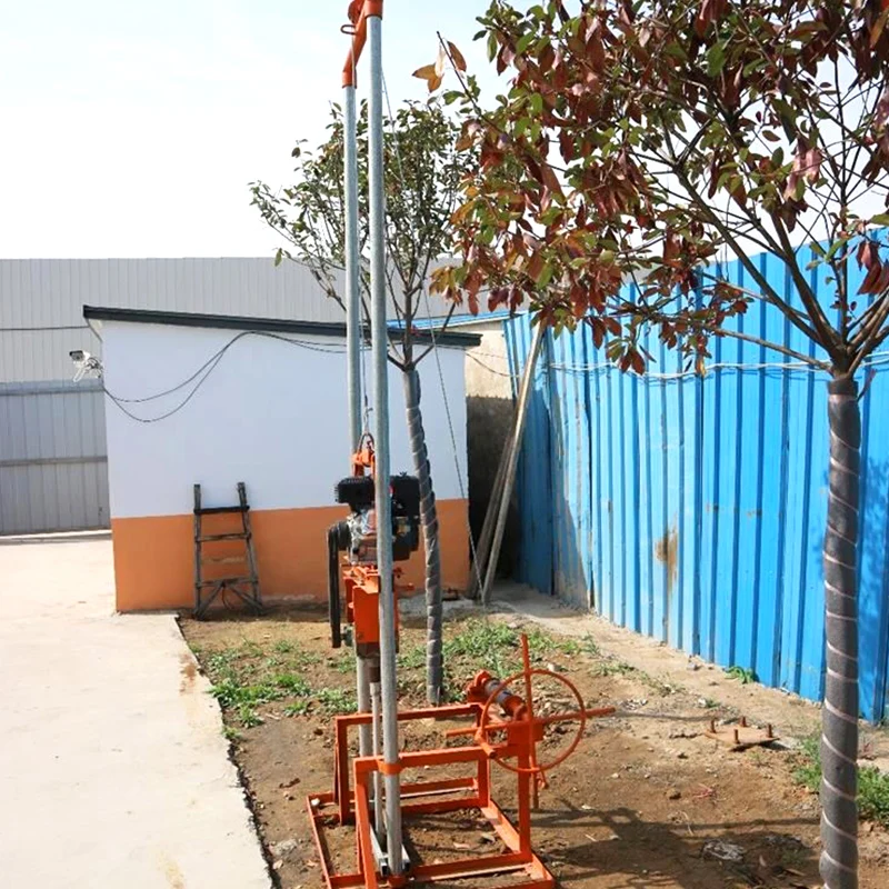 Customized Light Portable Water Well Drilling Rig Mini Petrol Diesel 80m Well Borehole Drilling Machine Hot Sale