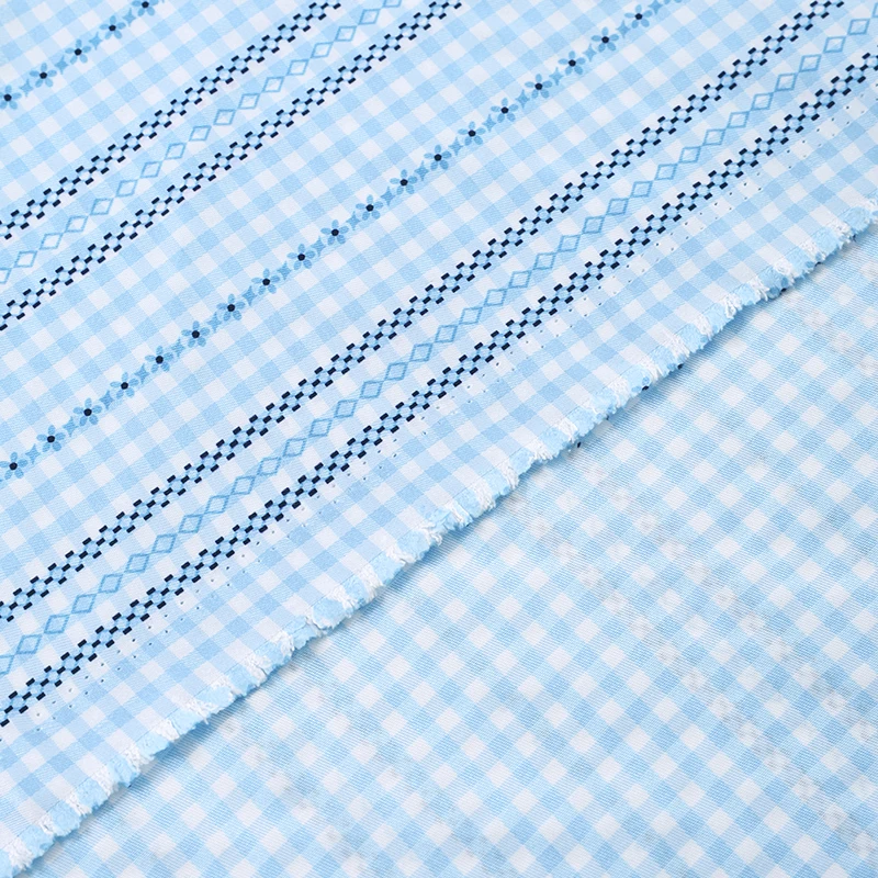 0.5/1/2M Checkered Printed Fabric Colorful Grid Cloth New Check Printing for Sewing Dress,Shirt,Picnic Tablecloth Handmade DIY