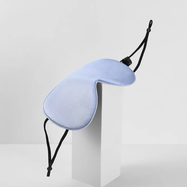 100% Mulberry Silk Sleep Eye Mask Hook Loop Ear Strap Adjustable Travel Shade Natural Breathable Night Blindfold for Women