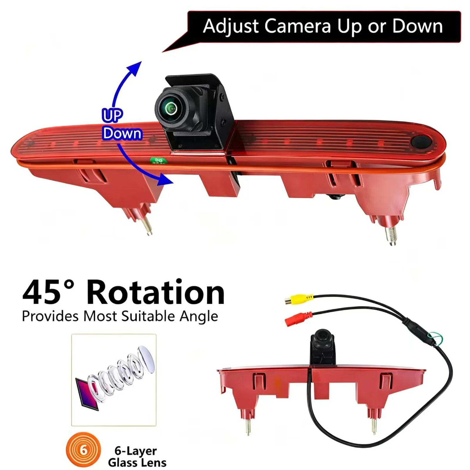 for Car Brake Light Rear View Reverse Camera For Citroen Berlingo Peugeot Partner II 2008-2016 Waterproof Backup Camera