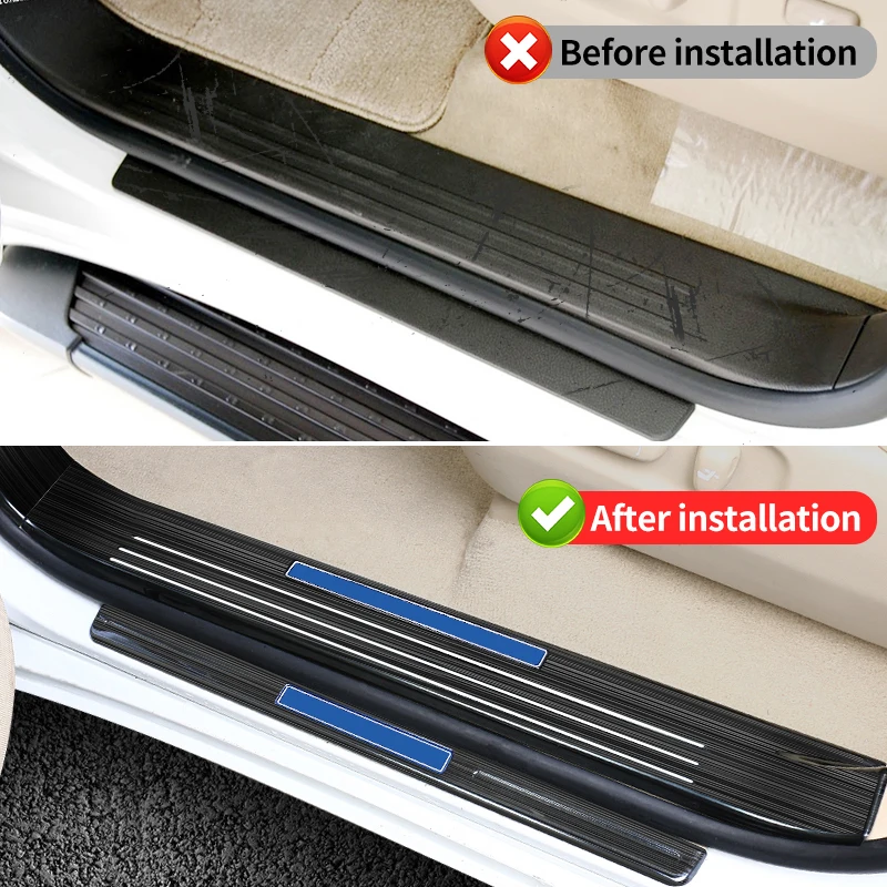 For 2008-2021 Toyota Land Cruiser LC200 FJ 200 Door Sill Protection Strip Anti Scratch Wear Resistant Car Exterior Accessories