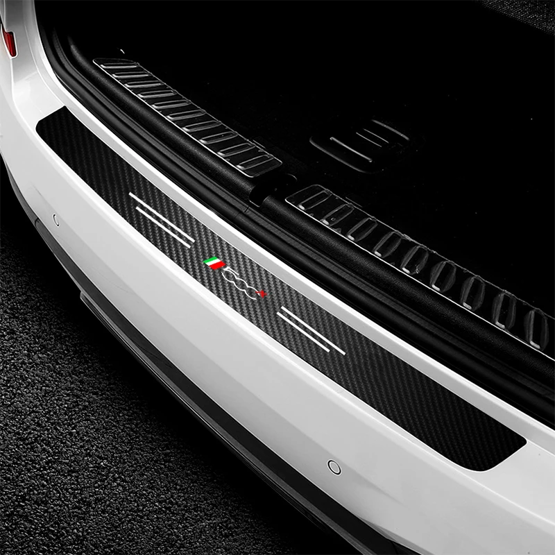 Carbon Fiber Car Door Sill Threshold Protector Auto Stickers Decals For Fiat 500X Accessories