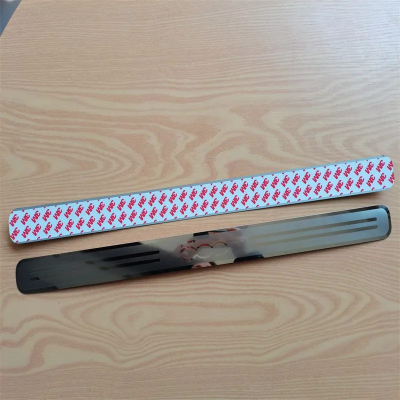 Car Accessories Sticker For Fiat 500 2010-2012 2013 2014 2015 2016-2018 Door Sill Pedal Scuff Plate Guard Protector Car Styling