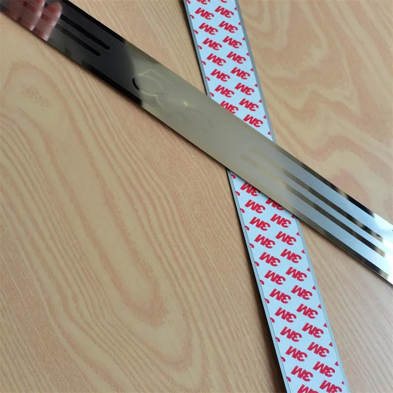 Car Accessories Sticker For Fiat 500 2010-2012 2013 2014 2015 2016-2018 Door Sill Pedal Scuff Plate Guard Protector Car Styling