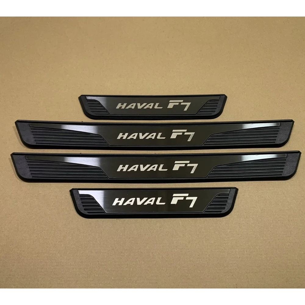 For Haval F7 2021 2022 2023 2024 Car Accessories Door Sill Protection Scuff Plate Pedal Trim Auto Exterior Decoration Stickers